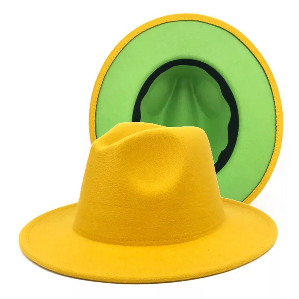 Two tone fedora hats